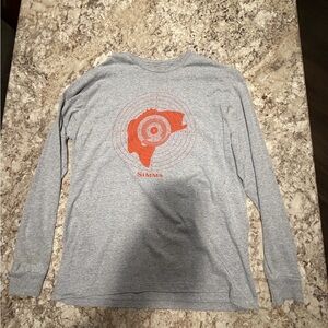 Simms Gray Fishing Shirt